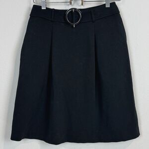Talbots Belted Black Ponte Skirt 2
